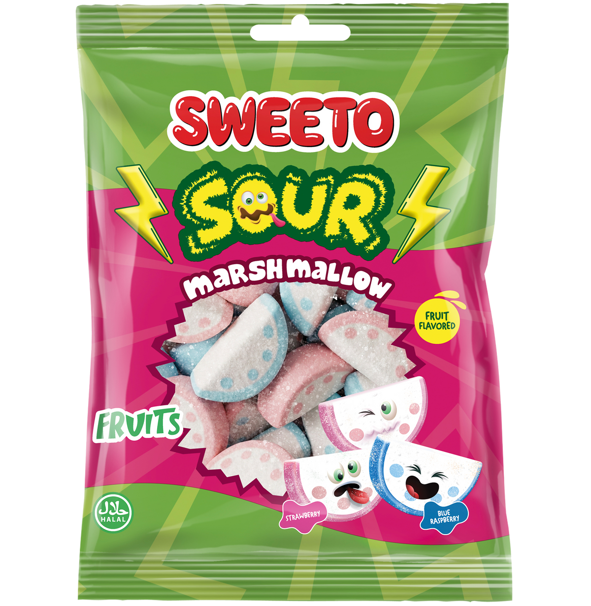 Sweeto Sour Fruit Marshmallows 100g