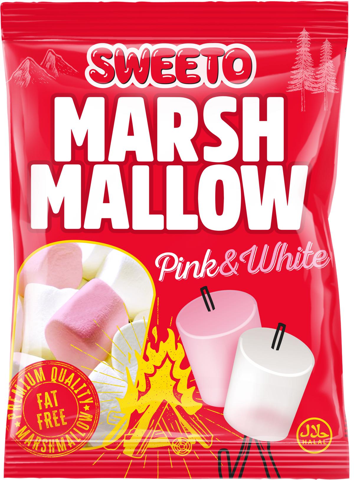 Sweeto Pink & White Marshmallows 140g