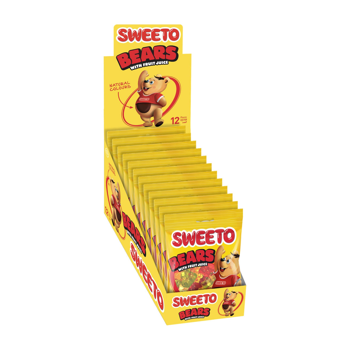 Sweeto Bear Jellies 80g, Halal gummy bears made with fruit juice