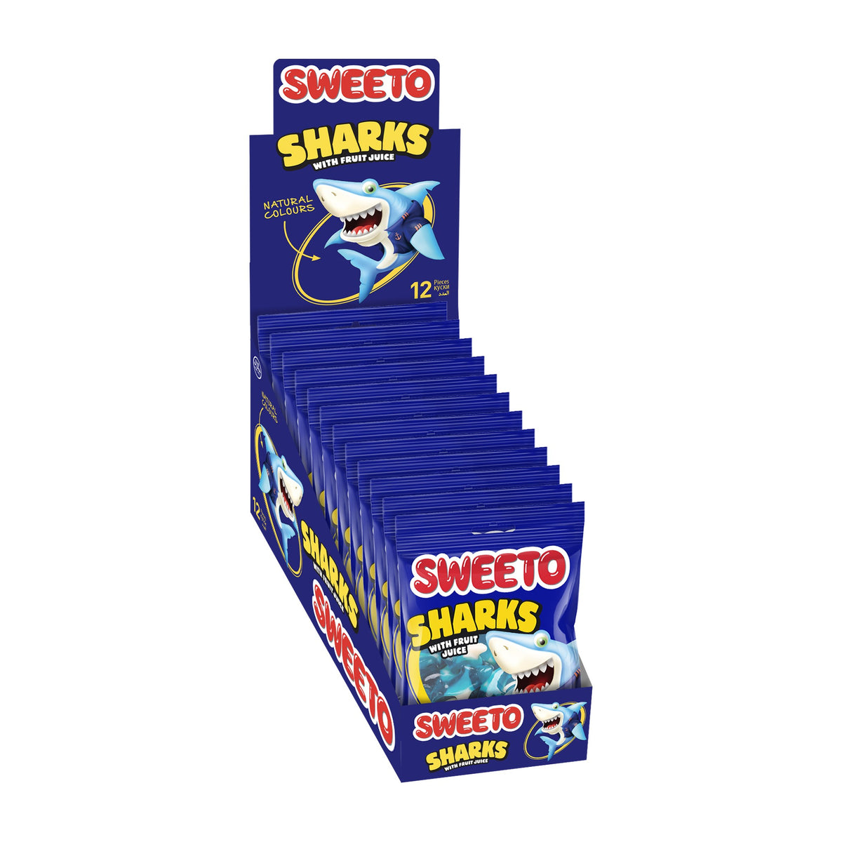 Sweeto Shark Jellies 80g, Halal shark gummies made with fruit juice