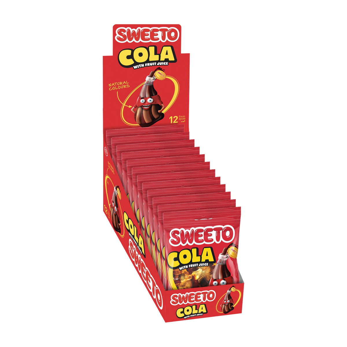 Sweeto Cola Jelly 80g, cola bottle gummies made with fruit juice