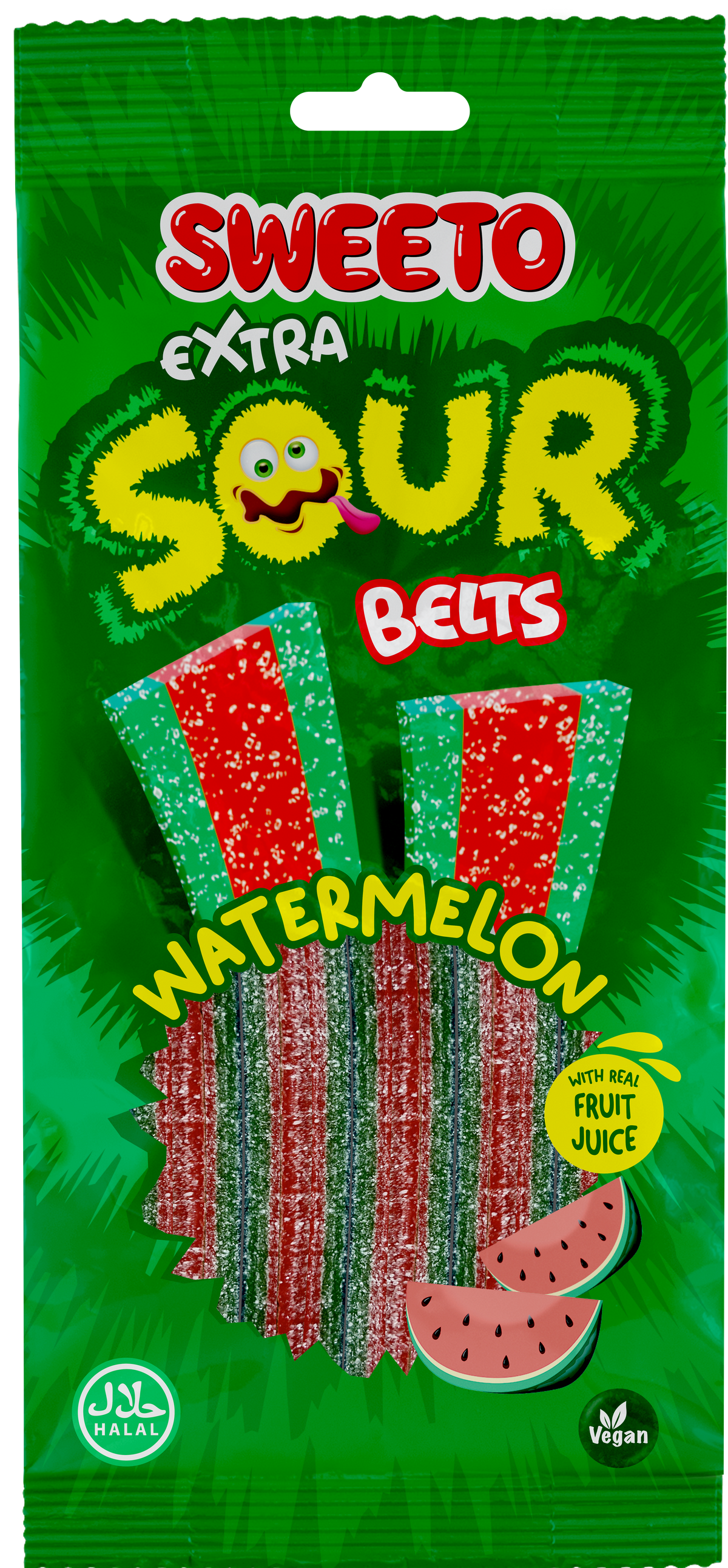 Sweeto Extra Sour Belts - Watermelon