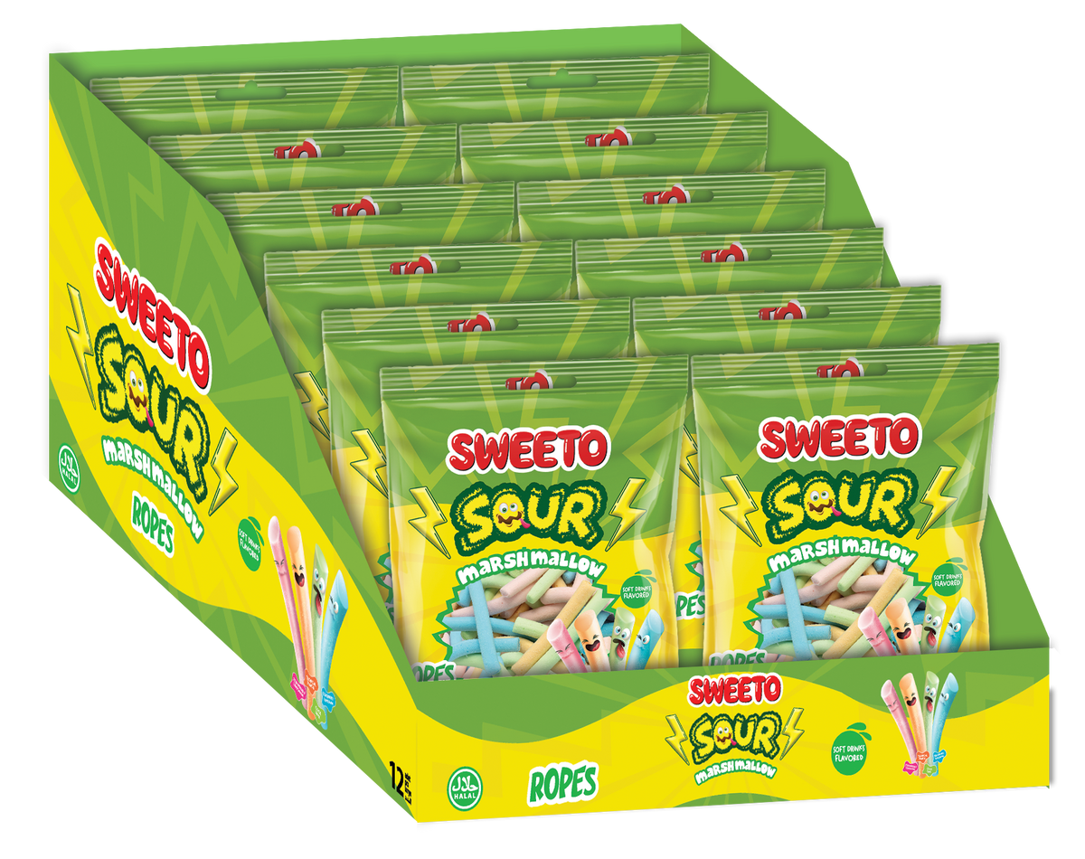Sweeto Sour Ropes Marshmallows 100g