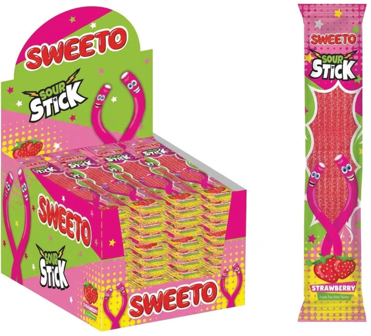 Sweeto Sour Stick Strawberry 30g